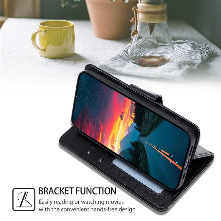 For Honor Play 50 Plus 5G / Play 8T 5G / X7b 4G / 90 Smart Phone Case Leather Cover Wallet Card Slots - Black For Honor Play 50 Plus 5G / Play 8T 5G / X7b 4G / 90 Smart Phone Case Leather Cover Wallet Card Slots - Black